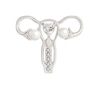 Woman's Womb Shape Pin with Crystal Gynecology Medicine Symbol Jewelry Brooch Gift for Female/Nurse/Doctor MedicalDurability