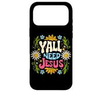 Womans Y'all Need Jesus Christian Groovy Christ Faith Bible Case for iPhone 17 Pro Max