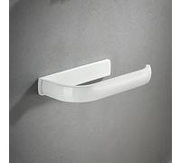 WOMAO Toilet Roll Holder White Brass Wall Mounted Modern Toilet Paper Holder for Bathroom Kitchen Farmhouse WC Roll Paper Holder