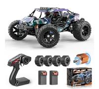 Womaqu RC Cars for Adults & Boys, 1:14 Desert 4WD Off-Road RC Truck High Speed 40 km/h, 4x4 Remote Control Car with 2 Rechargeable 1300mAh Batteries and 2 Sets of Tires