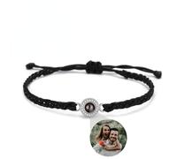 WOMB Custom Bracelet with Picture Inside Photo Bracelet Personalised Bracelet Picture Bracelet Projection Bracelet for Women/Men/Couple/Friends Birthday Christmas Memorial Gifts (Type 7,One size)