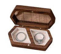 WOMB Personalised Ring Box,Ring Box Wedding Day,Wooden Wedding Ring Box with Custom Name,Personalised Wedding Ring Boxes for Ceremony (10x5x2.8cm,Style 1)