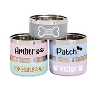 WOMB Personalized Dog/Cat Food Bowl with Name,Dog Food/Water Bowls,personalised Dog Bowl,Pet Gift (16CM)