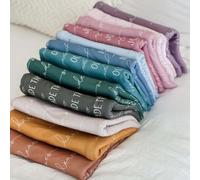 WOMB Personalized Swaddle Blanket for Baby.Custom Baby Name Swaddle Blanket. Personalized Swaddle Blanket Purple for Baby Boy Girl Custom Swaddle Blankets with Names (100x130cm)