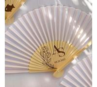 WOMB Wedding Fans for Guests Personalised,Hand Fans with Name Wedding Party Favour Gifts (20PCS)