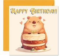 Wombat Birthday Cards, Animal Cake