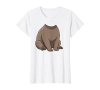 Wombat Costume Animal Graphic Design Value Graphic T-Shirt, Women, White, M