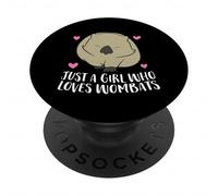Wombat Girl Gift Just a Girl Who Loves Wombats PopSockets Adhesive PopGrip