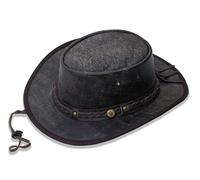 wombat leather Australian Hat, Men and Women, XL Brown