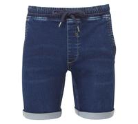 Wombat Men's Denim Drawstring Shorts Stretch Worn Effect Casual Fit
