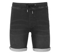 Wombat Men's Denim Drawstring Shorts Stretch Worn Effect Casual Fit
