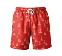 Wombat Men's Nautical Swim Shorts in Coral | Size: Small Wombat Coral S
