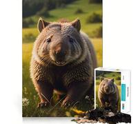 Wombat Smile Animals Jigsaw Puzzle 1000 Piece Mental Exercise Fun Seamless Fit Precise Pieces Engaging Way to Pass Free Hours (50x75cm)