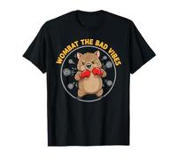 Wombat The Bad Vibes Motivational Design T-Shirt