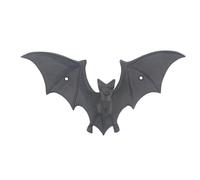 Womeet Cast Iron Coat Hooks Farmhouse Vintage Black Large Bat Decorative Hooks, Heavy Duty Rustic Wall Mounted Hooks for Hanging, Halloween Decoration Hook