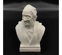 Womeet French Philosophy Bust Statue Sculpture, 3D Printing Collection Descartes Montesquieu Foucault Voltaire Rousseau Figurine for Living Room Home Desk Decor 10cm (Voltaire)