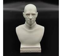 Womeet French Philosophy Bust Statue Sculpture, 3D Printing Collection Descartes Montesquieu Foucault Voltaire Rousseau Figurine for Living Room Home Desk Decor 10cm (Foucault)