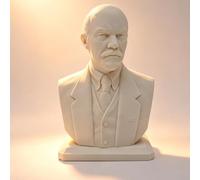 Womeet Lenin Bust Vladimir Lenin Statue Sculpture, Soviet Russian USSR Leader 3D Printing Model White Lenin Figurines, Office Desk Decoration Gift 11CM