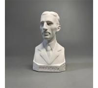 Womeet Nikola Tesla Figure Statue, Gypsum Nikola Tesla Sculpture Crafts Home Decoration Office Desktop Decoration, Nikola Tesla Figurine Sketch Practice DIY Art Gift