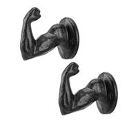 Womeet Rustic Cast Iron Coat Hooks, Wall Mounted Key Hook Holder, Farmhouse Decorative Muscle Hooks, Heavy Duty Wall Hooks for Hanging Coats, Hats, Bathrooms Towels, Gym Room 2pcs