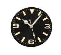 WOMELF 28.5mm Watch Dial + Hands Green Luminous Sun Pattern Modified 369 Nail Men's Watch Faces Accessory Compatible for NH35/NH36/4R/7S Movement (Color : C3)