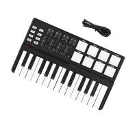 WOMELF Mini Portable 25-Key USB Keyboard And Drum Pad Controller Keyboard Piano Controlador Digital Piano Keyboard Piano for Beginner (Color : 01)
