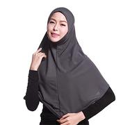 Women 1 Piece Amira Muslim Hijab Cotton Blend Soft Islamic Hijabs Solid Abaya Hijab Scarf Ready to Wear