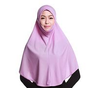 Women 1 Piece Amira Muslim Hijab Cotton Blend Soft Islamic Hijabs Solid Abaya Hijab Scarf Ready to Wear