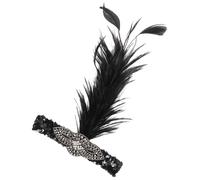Women 1920s Crystal Polyester Headband Headpiece for Banquet | Black, Easy to Wear Design, Special Occasions and Wide Application for Ladies