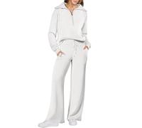 Women 2 Piece Outfits Sweatsuit Oversized Sweatshirt Sweatpants Tracksuit Sweat Lounge Matching Set Fall Trendy(11#,XL)