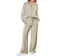 Women 2 Piece Outfits Sweatsuit Oversized Sweatshirt Sweatpants Tracksuit Sweat Lounge Matching Set Fall Trendy(7#,L)