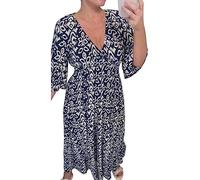 Women 2026 Summer Casual Dresses Boho Wrap V Neck Ruffle Maxi Dress