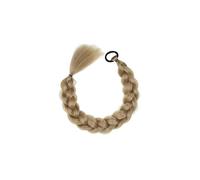 Women 2pcs Braided Long Straight Braids Ponytail with Rubber Band Synthetic Wrap Around Braid Horse Tail Extensions Daily use(27-613)