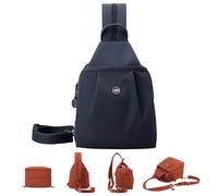 Women 3 in 1 Mini Backpack Bag, Convertible Crossbody and Chest Pack, Lightweight Fabric Small Rucksack for Travel and Daily Use (DB)