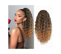 Women 30 Inch Drawstring Pony Tails Hair Extensions for Women Long Curly Fluffy Ponytail Synthetic Hairpieces for Daily Use Daily(T1B-27)