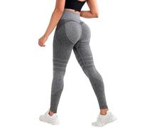 Women 3D Compression Leggings Anti Cellulite Scrunch Bums Leggings High Waist Seamless Push-Up Opaque Sports Yoga Leggings for Workout Sport Yoga Running