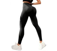 Women 3D Compression Leggings Anti Cellulite Scrunch Bums Leggings High Waist Seamless Push-Up Opaque Sports Yoga Leggings for Workout Sport Yoga Running Black