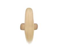 Women #613 Bleach Blonde Straight Drawstring Ponytail Clip In Remy Human Natural Hair Pony Tail Daily(20inches)