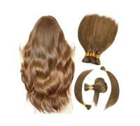 Women 8# Light Brown Straight Bulk Hair Extension 100G/Pcs Remy Human Hair Bulk for Braiding Extensions for Braids(20 Inch)
