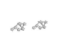 Women 925 Sterling Silver Cz Libra Stud Earrings Horoscope Zodiac 12 Constellation Astrology Cartilage Small Sleeper Earrings Jewellery for Mum Sisters Girlfriend