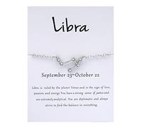 Women 925 Sterling Silver Zodiac 12 Constellation Link Bracelet With A Blessing Card Earring Packs for Girls (SL1, One Size)