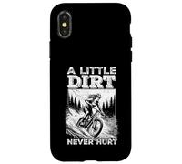 Women A little dirt never hurt MTB white distressed MTB Case for iPhone X/XS