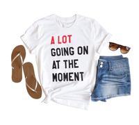 Women A Lot Going On at The Moment Shirt Vintage Country Music Concert Tops Music Lovers Tee, White, XL