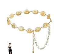 Women Adjustable Chain Belt, Adjustable Boho Western Belt for Women, Hollow Out Daisy Chain Circle Design for Country Concert Outfits And Dresses, Waist Chain With Adjustable Fit Perfect Accessory