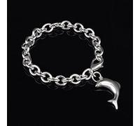 Women Adjustable Delicate Fashion Cuff Sterling Silver Bangle Chain Bracelets,Ladies 925 Sterling Silver Bracelet Fashion Dolphin Pendant Bracelet Elegant Bracelet Ladies Silver Jewellery For Sisters