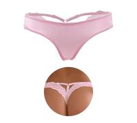 Women Adjustable Lace Sexy Tangas Knickers Plus Size Naughty Tangas Knickers Ladies Lace Smooth Underwear Pink