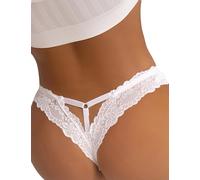 Women Adjustable Lace Sexy Tangas Knickers Plus Size Naughty Tangas Knickers Ladies Lace Smooth Underwear White