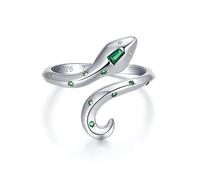 women Adjustable Rings,anxiety ring,925 silver niche design light luxury open ring female all-match snake-shaped index finger ring jewelry Gift