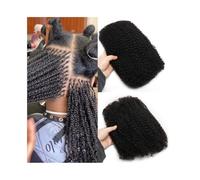 Women Afro Kinkys Bulk Human Hair 50g/Pack, Braiding Hair for Dreadlocks, Loc Repair, Twists, Dreadlock Extensions Extensions for Braids(24inches)