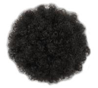 Women Afro Puff Kinky Curly Human Hair Ponytail Extensions Women Short Drawstring Updo Soft Easy to Wear Hair Extensions(Natural black)